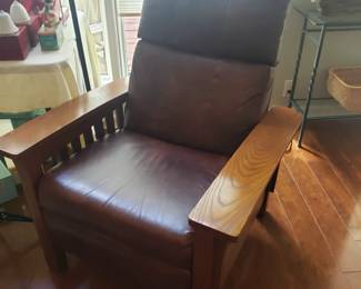 Pair of leather recliners