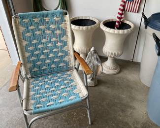 VINTAGE CHAIR. PLANTERS