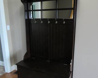 Hall tree with storage