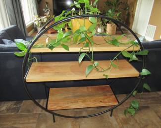 Neat round shelf (Blue sofa shown in background is NOT for sale)