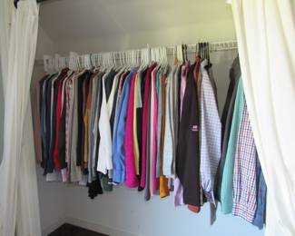 Ladies and mens clothing. Ladies sizes small, med, large and the mens are primarily X Large