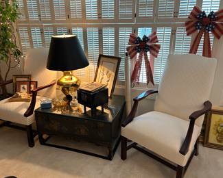 Pair of Chinese chippendale chairs
