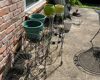 Wrought iron plant stands