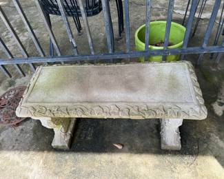 Concrete outdoor bench