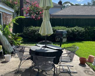 Iron patio set
