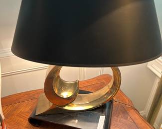 Solid brass vintage Pierre Cardin table lamp