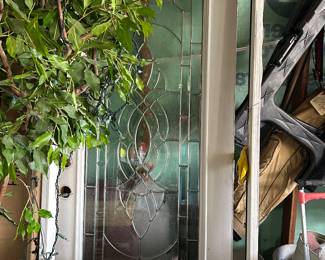 Beveled glass door