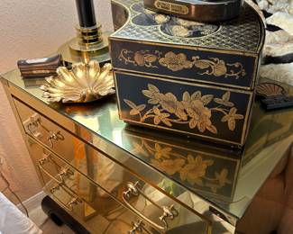 Brass accent chest