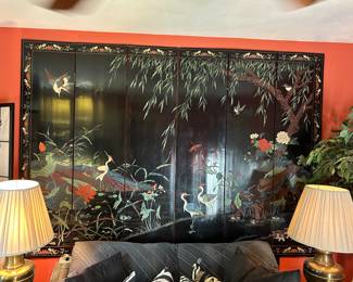 Large Asian folding screen
