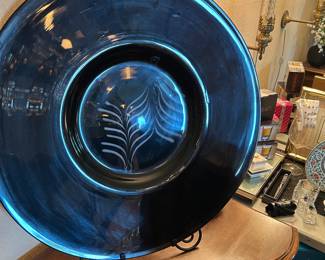 Murano glass black large platter