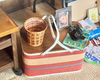 Vintage Redmon Metal Picnic Basket