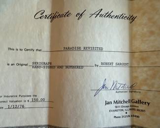 Robert Sargent Serigraph