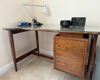 Mod Desk with Glass Top