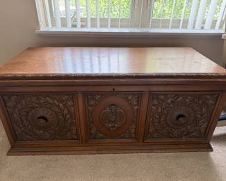 Wood Ornate Trunk