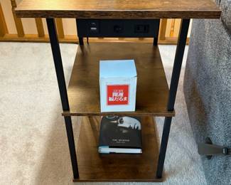 Side Table with Floor Lamp