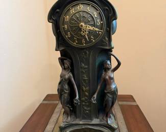 Toscano Style Art Nouveau Resin Clock