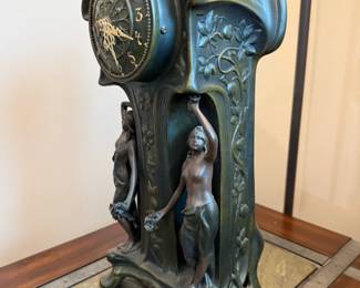 Toscano Style Art Nouveau Resin Clock
