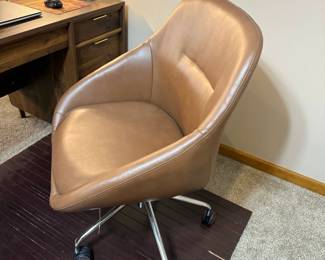 Elle Decor Taissy Bonded Leather Mid Back Chair
