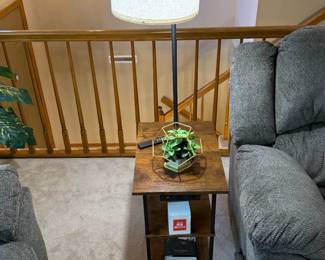 Side Table with Floor Lamp