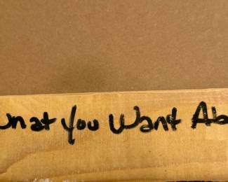 Original Oil on Board with Nail Accents "Say What You Want About Me" by DAVID RULE