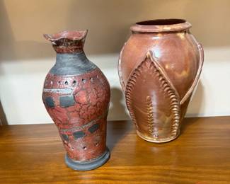 Signed Pottery Vases