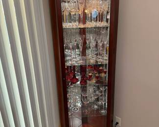 Corner Lighted Curio Cabinet