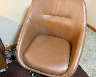 Elle Decor Taissy Bonded Leather Mid Back Chair