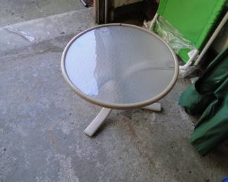Round patio table, or you can use it indoors too