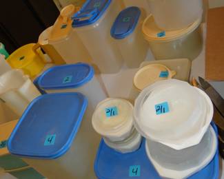 Tupperware, in all sizes, shapes and colors