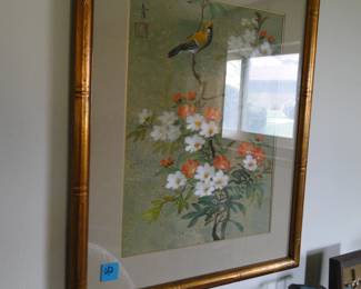 Asian inspired framed artwork