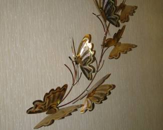 Butterfly brass art piece for the wall