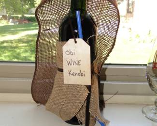 Very fun and cool way to dress up a wine bottle