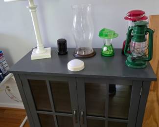 Small Glass Ftint Storage Cabinet