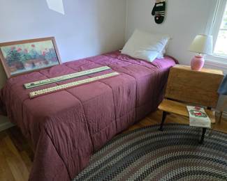 Bed and Antique Desk