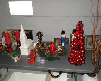 Holiday items, some handmade and vintage, some not so handmade and vintage