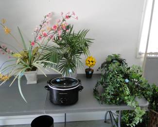 A Crock Pot and more faux florals