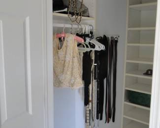Small amount of ladies clothing and belts