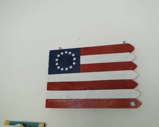 Picket fence American Flag