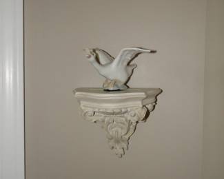 Lladro, goose on wall sconce