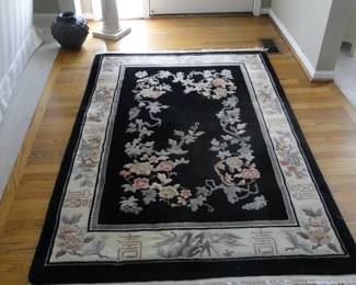 Unique, hand carved area rug