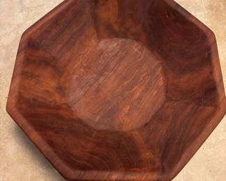 Robert Vaughan handhewn wood bowl. Signed and numbered. $300.00