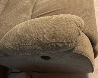 Sage color electric recliner sofa 
84 L 37 T 35 D
$400.00