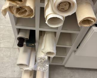 Various paper, gold leaf, unpainted scrolls, textured