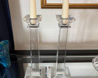 Tiffany & Co crystal candle sticks 10”t
$150.00 pair