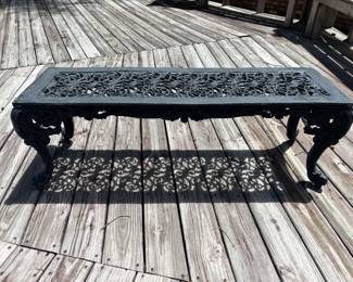 Wrought Aluminum Bench 
50”L 15”w 17” t.   