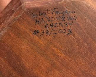Robert Vaughan handhewn wood bowl. Signed and numbered. $300.00