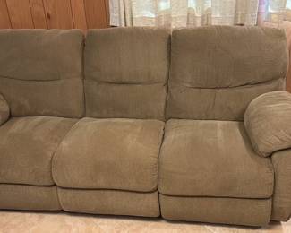 Sage color electric recliner sofa 
84 L 37 T 35 D
$400.00