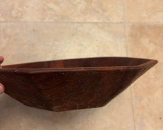 Robert Vaughan handhewn wood bowl. Signed and numbered. $300.00
