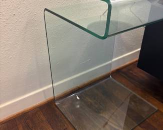 Glass end table. $75.00