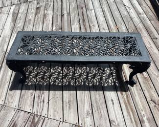 Wrought Aluminum Bench 
50”L 15”w 17” t.   
